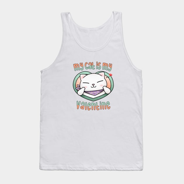My cat is my Valentine Tank Top by Takeda_Art